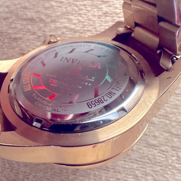 Invicta Men's Watch 50mm SPEEDWAY SCUBA Quartz Chrono Sapphire Blue Gold SS - Picture 9 of 11